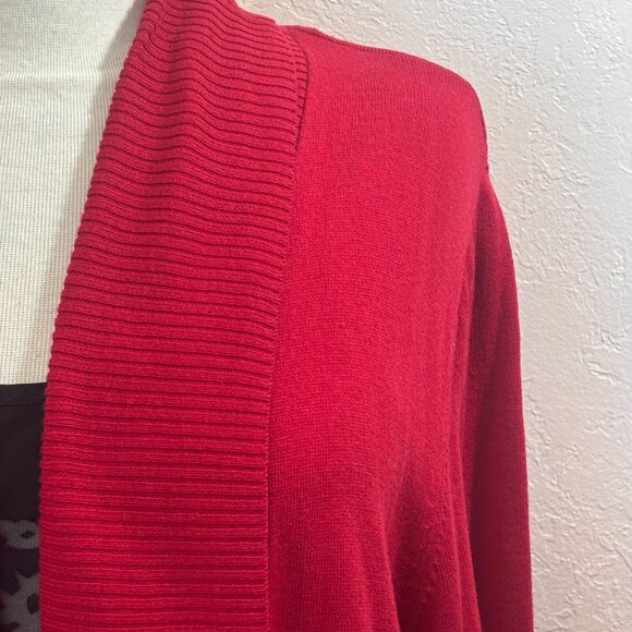 Worthington Woman 3X long red cardigan sweater NEW with tags - Picture 2 of 5